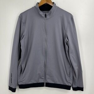 Under Armour Active Jacket Men's L Gray Full Zip Loose Heat‎ Gear Stretch